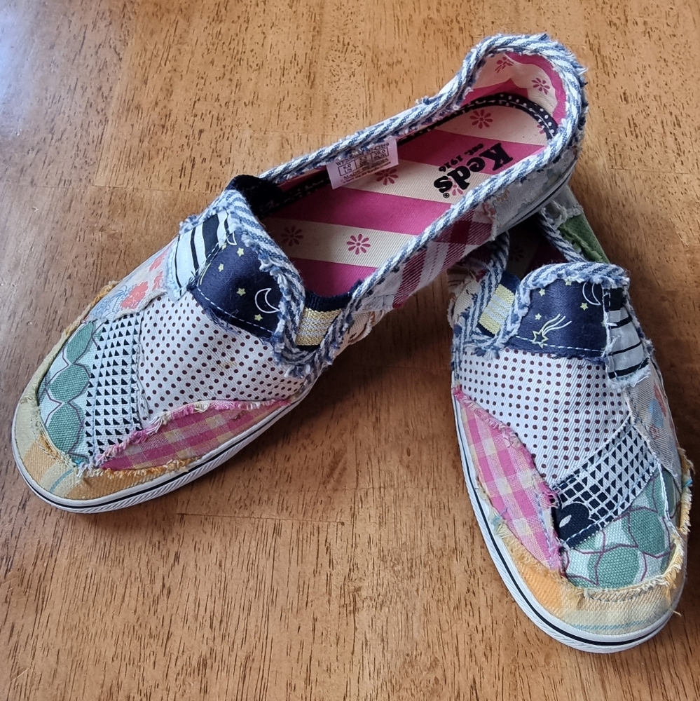 Keds Colorful Patchwork Slip-On Vintage Shoes